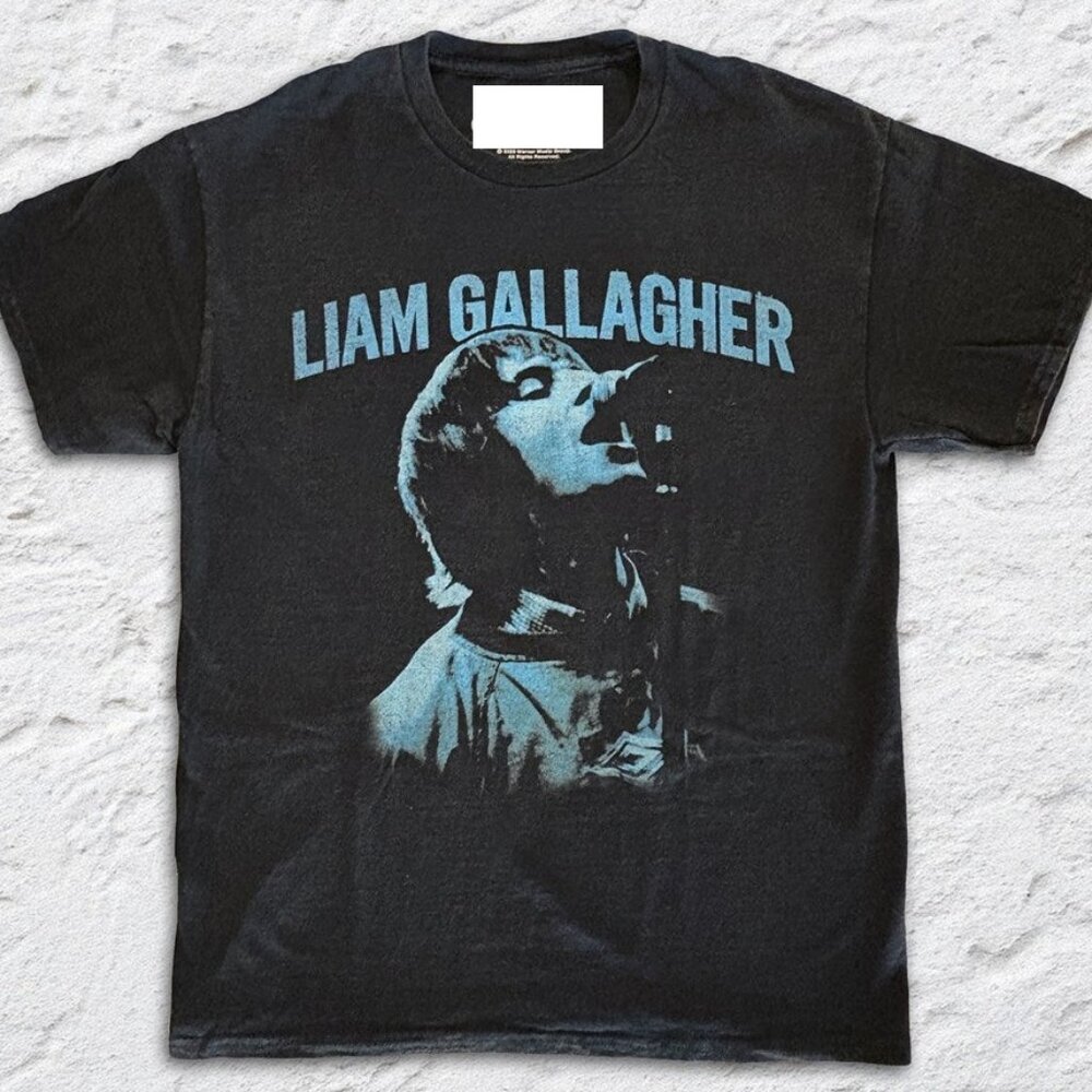 Liam Gallagher Microphone Vintage Style Style Britpop Unisex T-Shirt  184